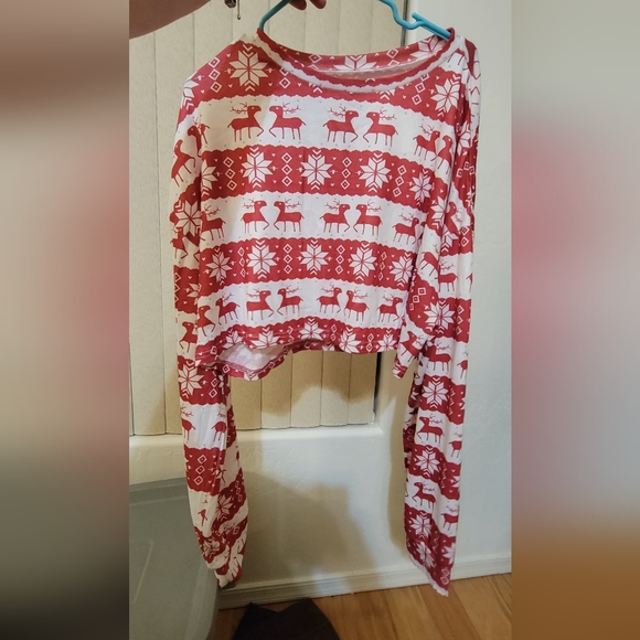 Christmas holiday reindeer Plus size pajama set 3x sleepwear - Picture 2 of 3